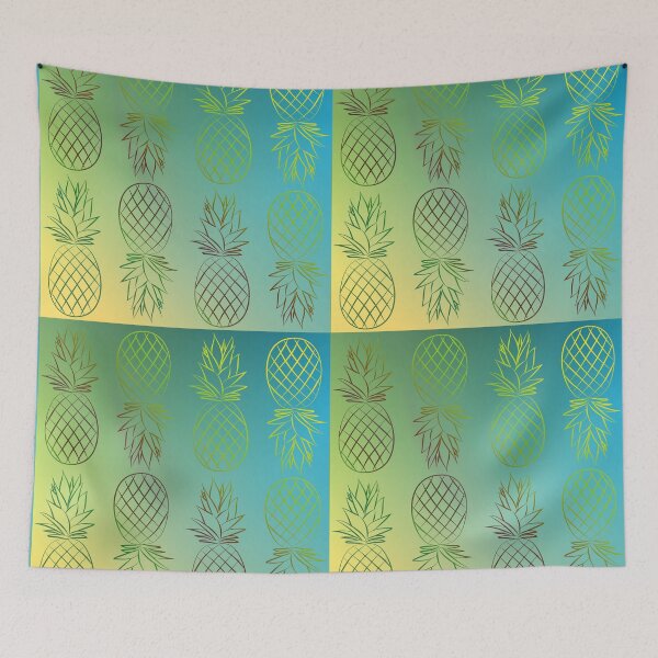 Item preview, Pineapples colorful pattern 21, Hand drawing, Spring collection designed and sold by artoriginal.