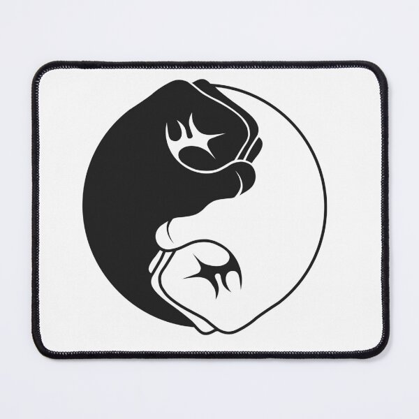 Item preview, Classic black-and-white yin-yang fists symbol, representing balance in martial arts disciplines. Martial arts Kung Fu Karate Tae Kwon Do Judo designed and sold by mirrorimages.