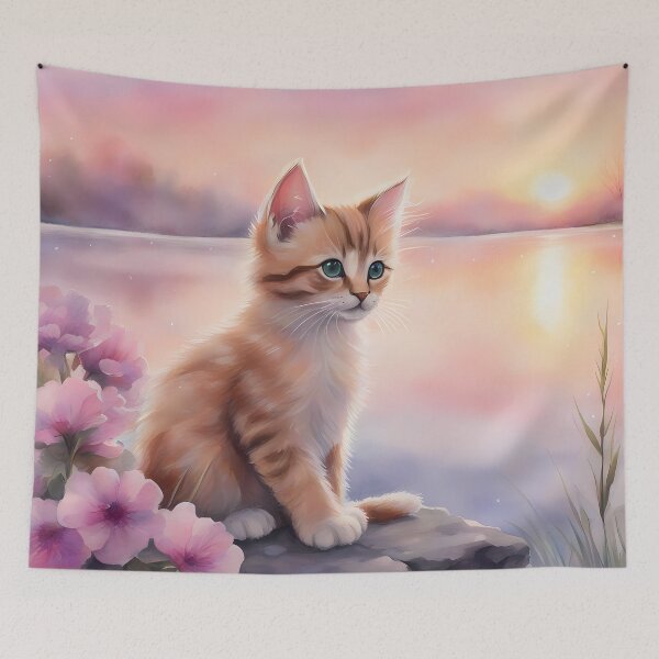 Item preview, Cute Kitten by Lake designed and sold by CalmnessbyChoice.