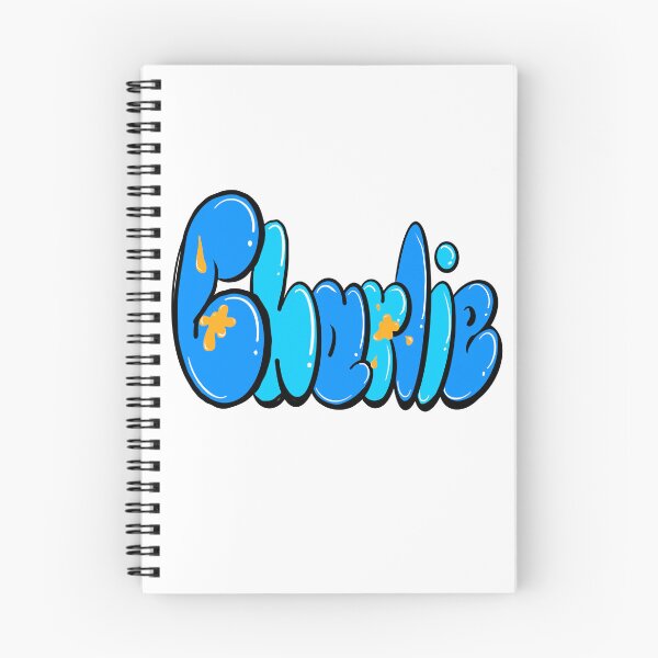 Item preview, Charlie name in blue and yellow bubble graffiti calligraphy Top 10 best personalized gifts for boys and men named Charlie designed and sold by Artonmytee.