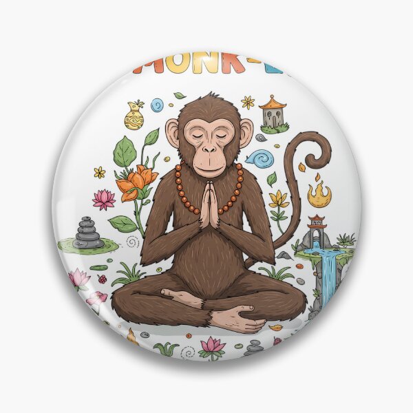 Item preview, Monk-ey Peace - Monkey designed and sold by naveen-bisht.