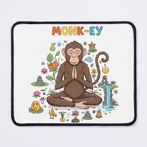 Item preview, Monk-ey Peace - Monkey designed and sold by naveen-bisht.