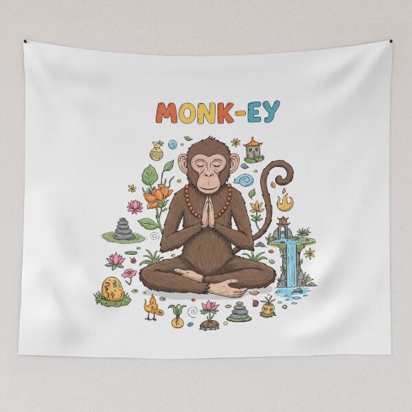 Item preview, Monk-ey Peace - Monkey designed and sold by naveen-bisht.