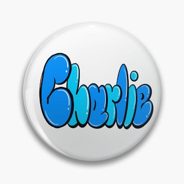 Item preview, Charlie name in blue bubble graffiti calligraphy Top 10 best personalized gifts for boys and men named Charlie designed and sold by Artonmytee.