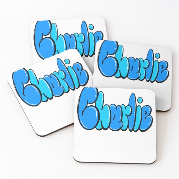 Item preview, Charlie name in blue bubble graffiti calligraphy Top 10 best personalized gifts for boys and men named Charlie designed and sold by Artonmytee.