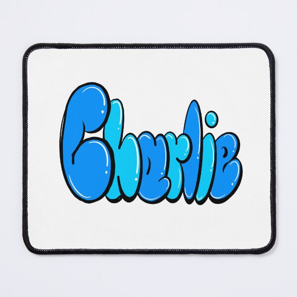 Item preview, Charlie name in blue bubble graffiti calligraphy Top 10 best personalized gifts for boys and men named Charlie designed and sold by Artonmytee.