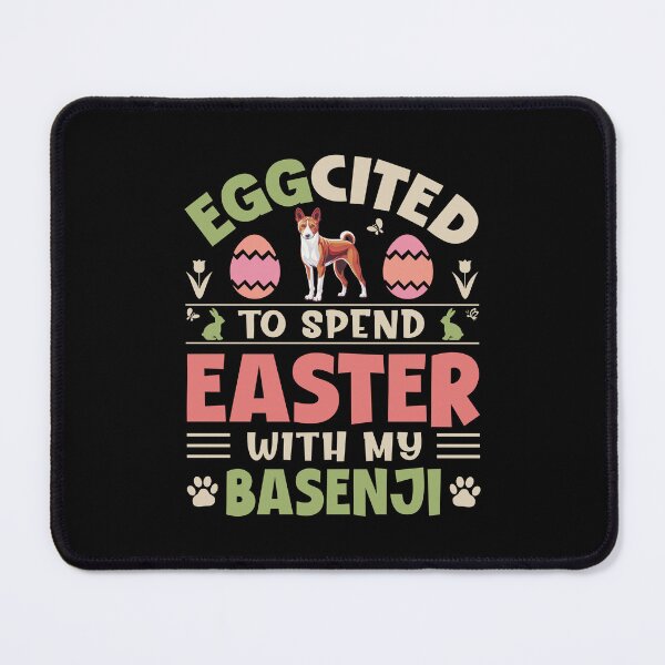 Item preview, Basenji Easter Funny Hoppy Spring African Bush Dog designed and sold by eclecTEEq.