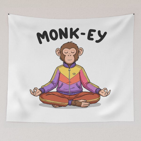 Item preview, Monk-ey Tracks - Monkey designed and sold by naveen-bisht.