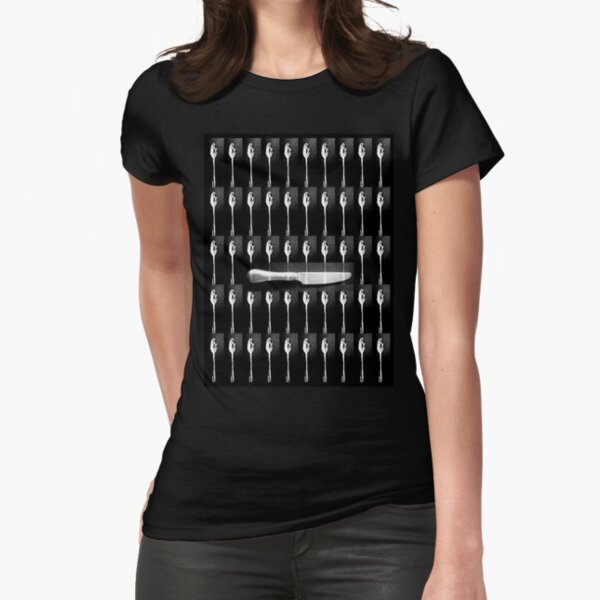 "it's like 10,000 Spoons when all you need is a knife." Fitted T-Shirt