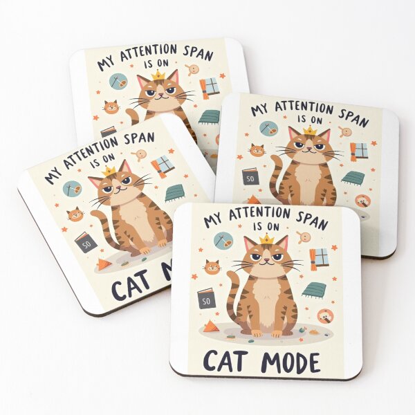 Item preview, My Attention Span is on Cat Mode designed and sold by Smileyt-shirt.