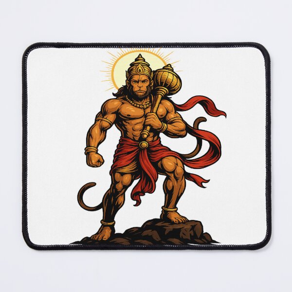 Item preview, Powerful Lord Hanuman | Hindu God | Spiritual Warrior T-Shirt Design designed and sold by Luminers.