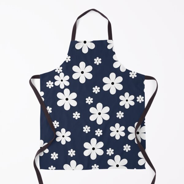 Item preview, Navy Blue Floral Retro Pattern designed and sold by Prints & Wonders.