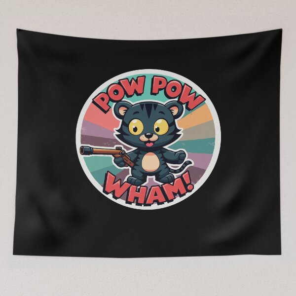 Item preview, Pow Pow Wham Cat Funny Mieze Cat designed and sold by Svenniibee.