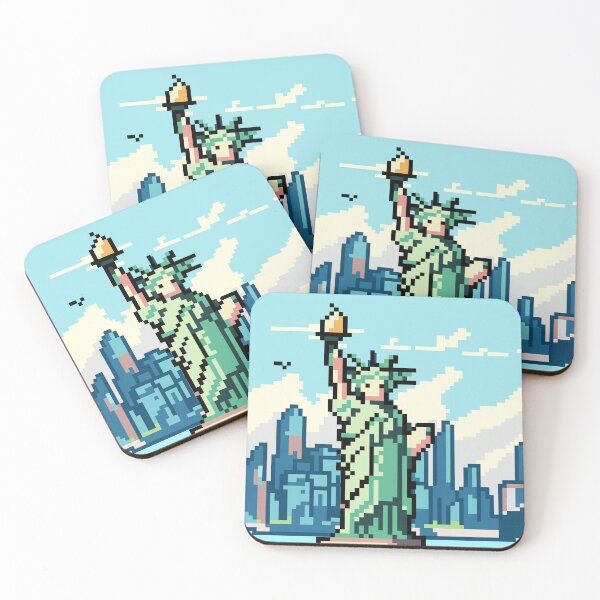 Item preview, Statue of Liberty New York City Pixel art designed and sold by TeaTwenty.