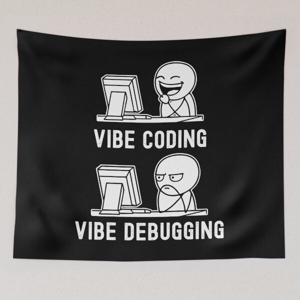 Item preview, Vibe Coding Vibe Debugging Funny and hilarious Gift for programmers, coders and Ai enthusiast designed and sold by thegiftedadult.