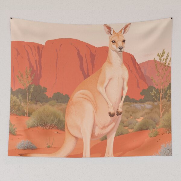 Item preview, large kangaroo in the Australian outback designed and sold by Mauswohn.