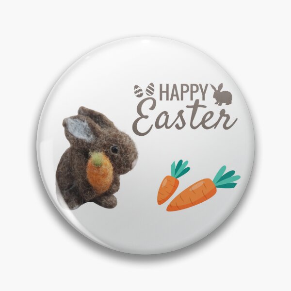 Item preview, Brown felted bunny with carrot Easter card  designed and sold by RockingFelter.