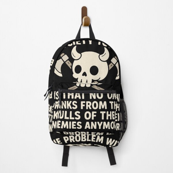 Item preview, Viking Problem Society Today Skull Funny Norse Mythology designed and sold by queenzoid.