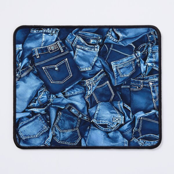 Item preview, Denim Collage Aesthetic – Blue Jeans Texture Art designed and sold by Prints & Wonders.