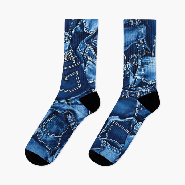Item preview, Denim Collage Aesthetic – Blue Jeans Texture Art designed and sold by Prints & Wonders.