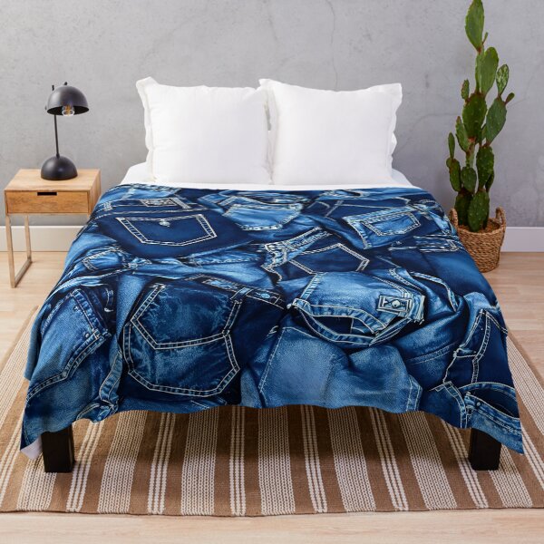 Item preview, Denim Collage Aesthetic – Blue Jeans Texture Art designed and sold by Prints & Wonders.