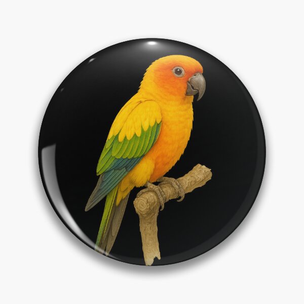 Item preview, Vibrant Sun Conure Parakeet – Watercolor Nature Illustration designed and sold by mia-miranda.