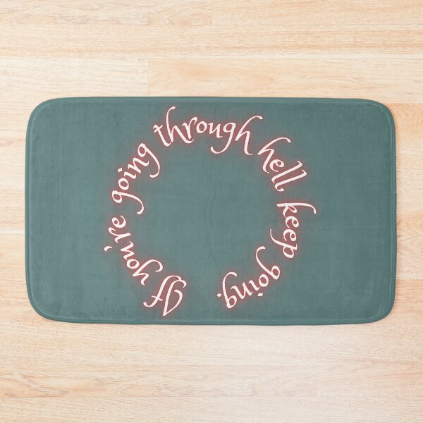 Item preview,  "If You’re Going Through Hell, Keep Going" – Motivational Red Aesthetic Design designed and sold by Nadia-joy.