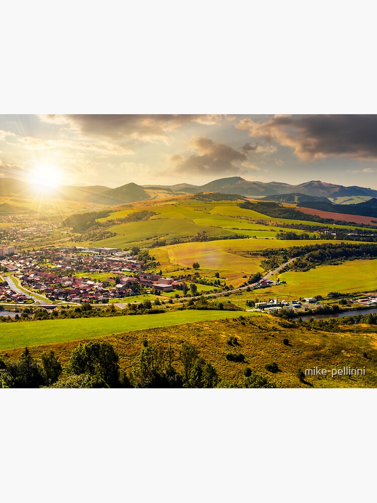stara lubovna town in slovakia at sunset by mike-pellinni