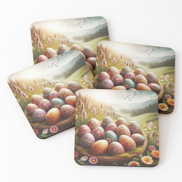 Item preview, Traditional Easter eggs on a meadow designed and sold by Sigtrix.