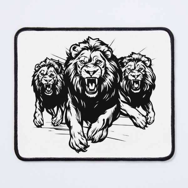 Item preview, Lion Pride Attack Charge Running Alpha Wildlife Predator designed and sold by inkoutninja.