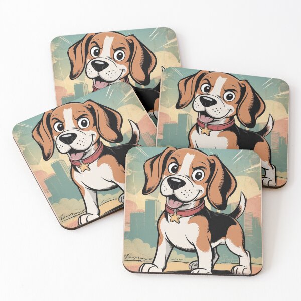 Item preview, Heroic Beagle Cartoon Dog – Star Collar Pup in Comic Style designed and sold by Beemyguest.
