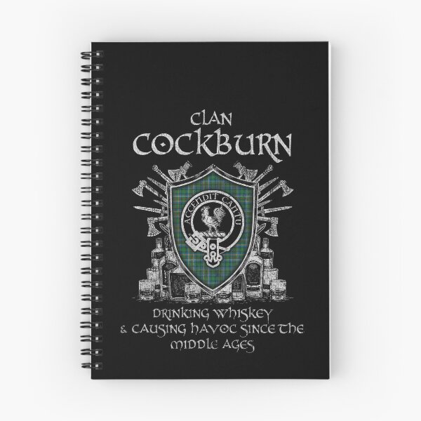 Item preview, Clan Cockburn drinking whiskey and causing havoc heritage crest tartan plaid designed and sold by Clan1093.