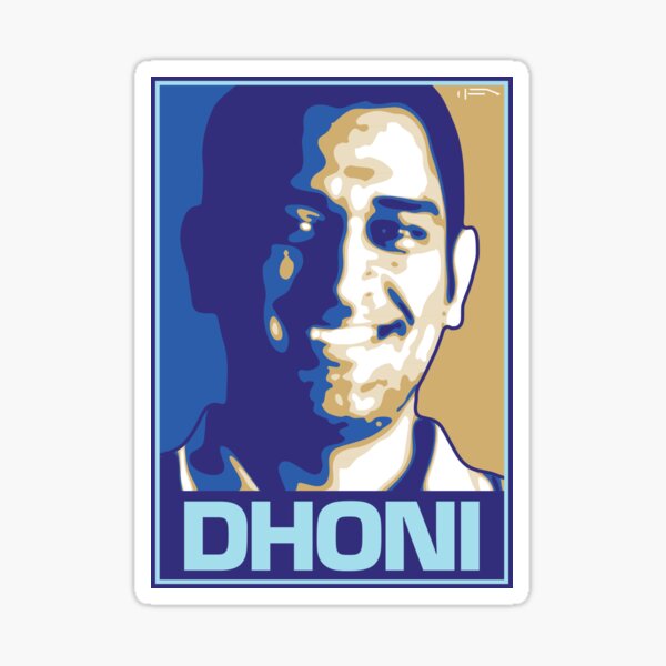 Vista previa del artículo con la obra «Dhoni - INDIA», diseñado y vendido por DAFTFISH.