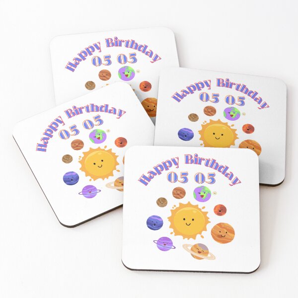 Item preview, Happy Birthday 05 05 Cute Solar System Planets designed and sold by Chillspire.