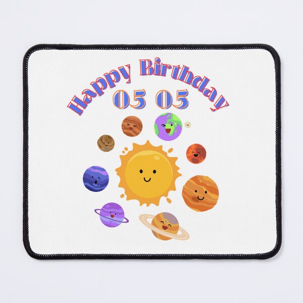 Item preview, Happy Birthday 05 05 Cute Solar System Planets designed and sold by Chillspire.