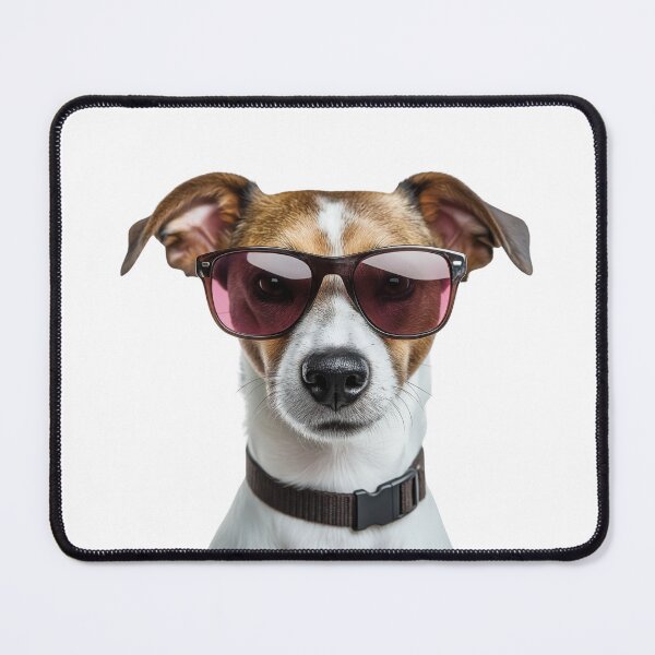 Item preview, Funny cool Smooth Fox Terrier Dog wearing sunglasses designed and sold by LazyOwlStore.