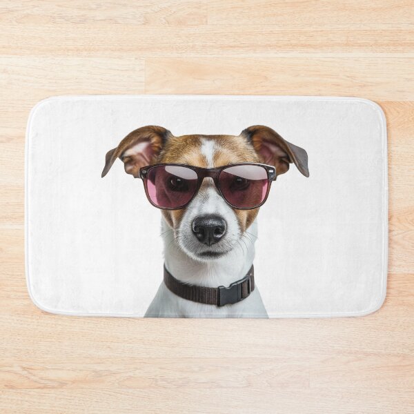 Item preview, Funny cool Smooth Fox Terrier Dog wearing sunglasses designed and sold by LazyOwlStore.
