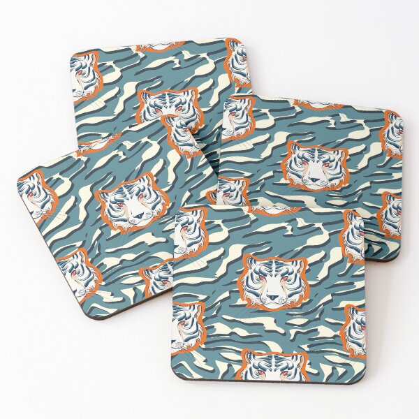 Item preview, Funky tiger animalier print 2 designed and sold by LaikaTheSpaceDog.