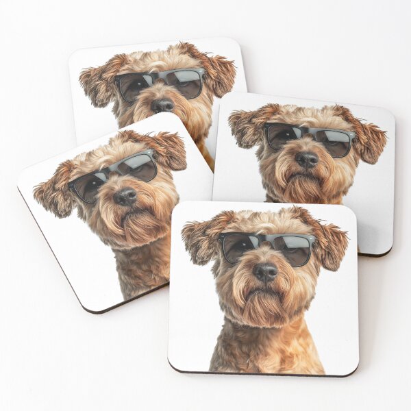 Item preview, Funny cool Soft Coated Wheaten Terrier Dog wearing sunglasses designed and sold by LazyOwlStore.