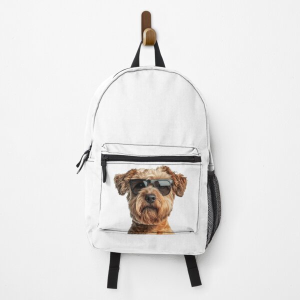 Vista previa del artículo con la obra «Divertido y genial perro terrier de trigo de pelo suave con gafas de sol», diseñado y vendido por LazyOwlStore.