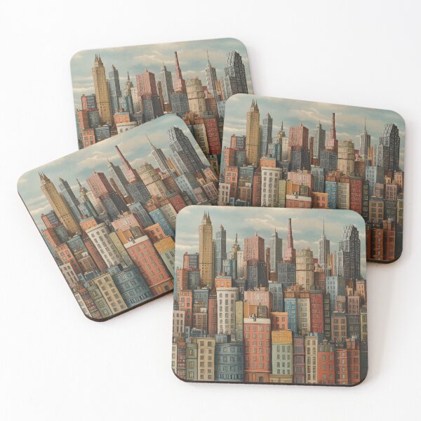 Item preview, Whimsical Dream City – Colorful Surreal Architecture designed and sold by Moss and Moon Studio.