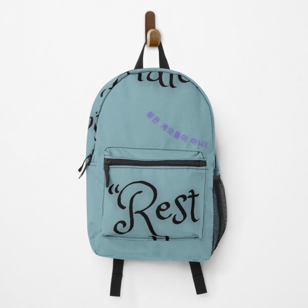 Item preview, "Rest is not laziness. It is also a part of life." Korean Typography Motivational Quote designed and sold by Nadia-joy.