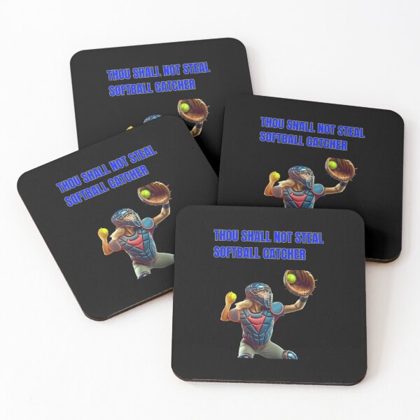 Item preview, Thou Shall Not Steal Softball Catcher designed and sold by TrendsLook.