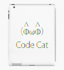 Code Cat - The cool cat! (Rainbow) iPad Case/Skin