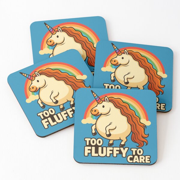 Item preview, Too Fluffy To Care Foodie Unicorn  designed and sold by Blok45.