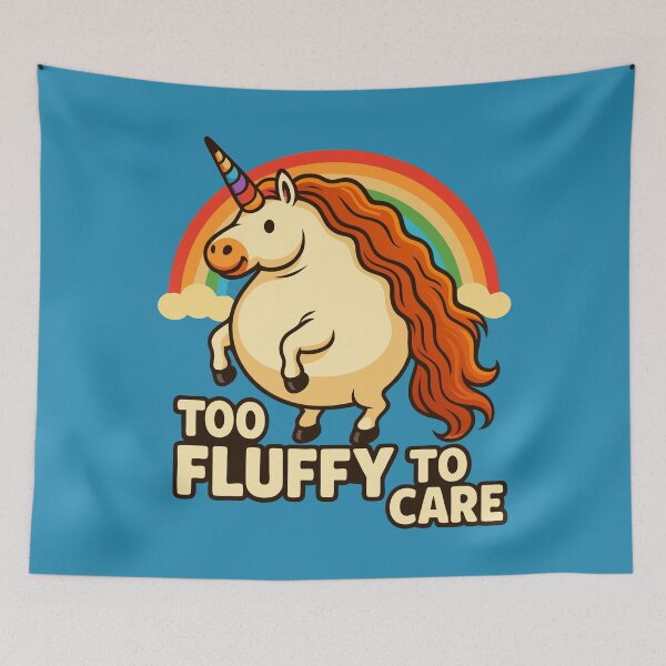 Item preview, Too Fluffy To Care Foodie Unicorn  designed and sold by Blok45.