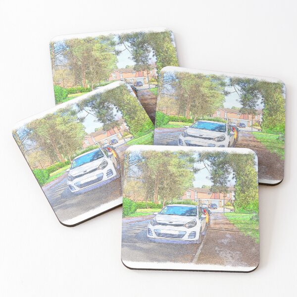 Item preview, Sunny Day compact cars trees houses designed and sold by santoshputhran.
