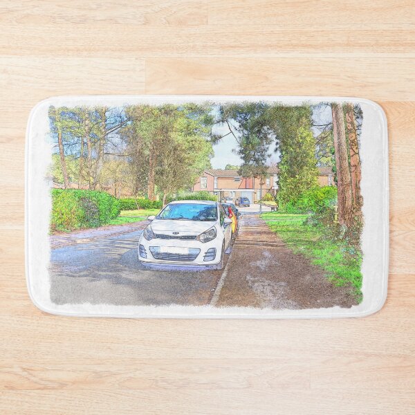 Item preview, Sunny Day compact cars trees houses designed and sold by santoshputhran.