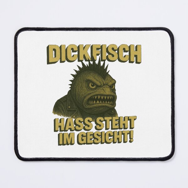 Item preview, Dickfisch with the inscription "Dickfisch - Hate is written all over his face!" designed and sold by DickfischWear.