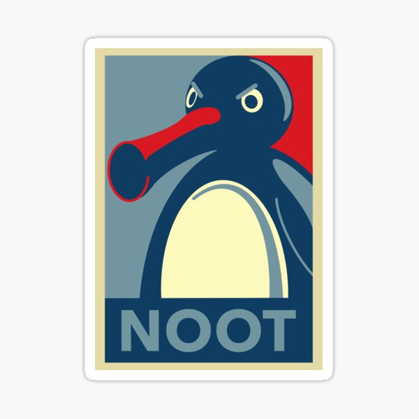 Vista previa del artículo con la obra «Pingu-Noot», diseñado y vendido por Strongleton.